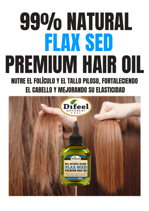 FLAX SEED Premium hair oil 2,5 oz. - Imagen 4